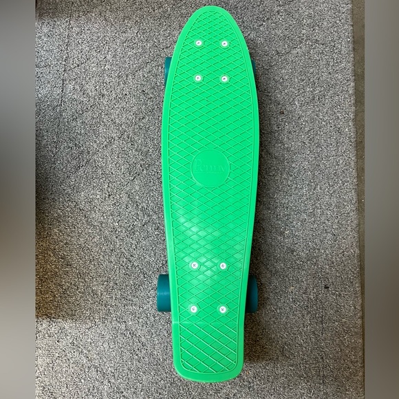 Other - 22” Green Skateboard with Blue Wheel